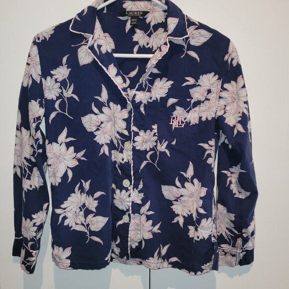 Lauren Ralph Lauren Floral Print Cotton Pajamas Size XS - Picture 2 of 8